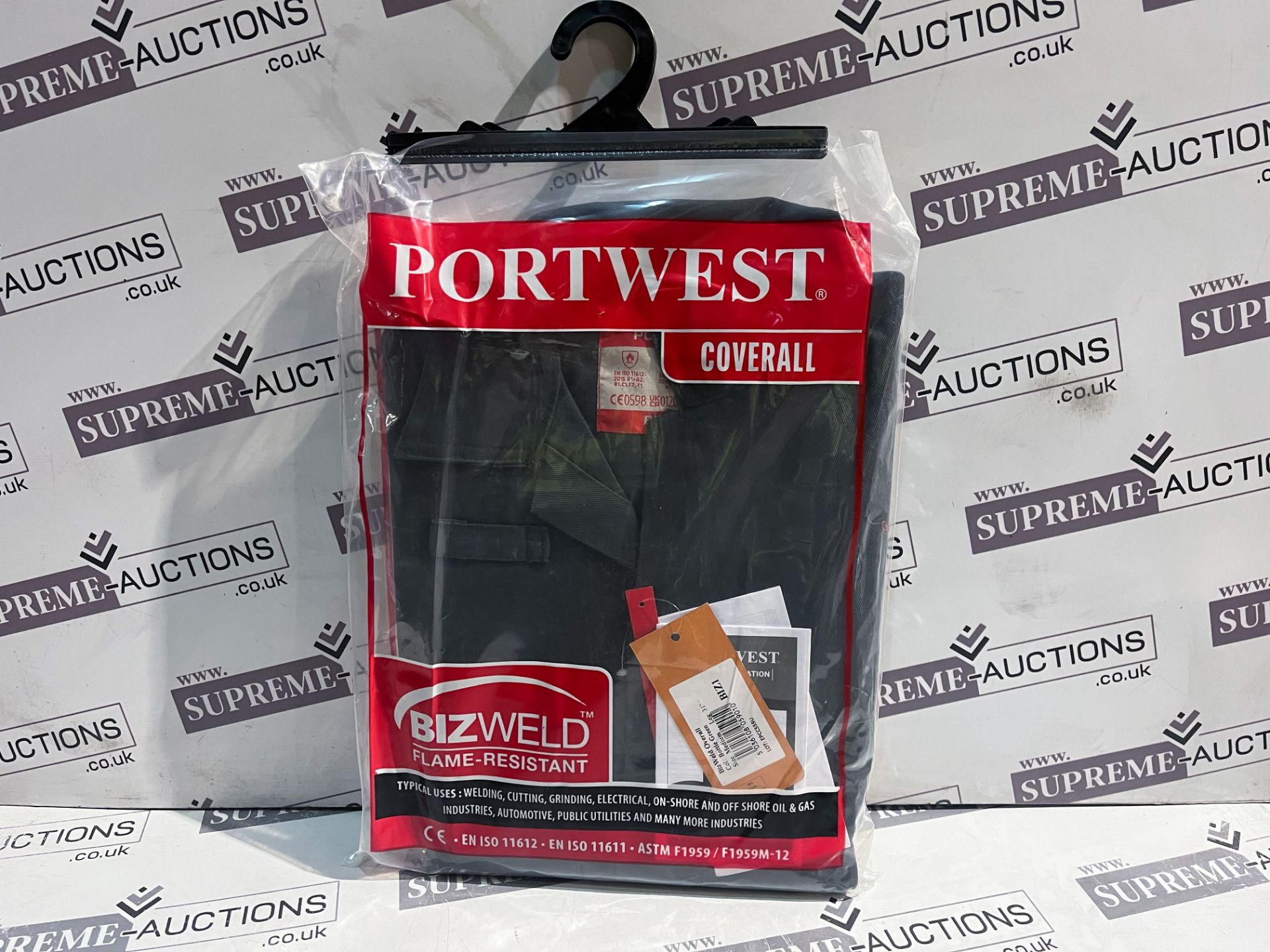 11 X BRAND NEW PORTWEST BIZWELD FLAME RESISTANT COVERALLS SIZE MEDIUM R13-15