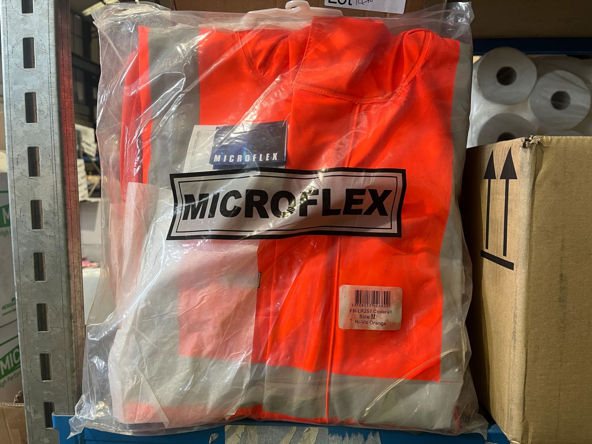 5 X BRAND NEW MICROFLEX ORANGE COVERALLS SIZE MEDIUM S1-11