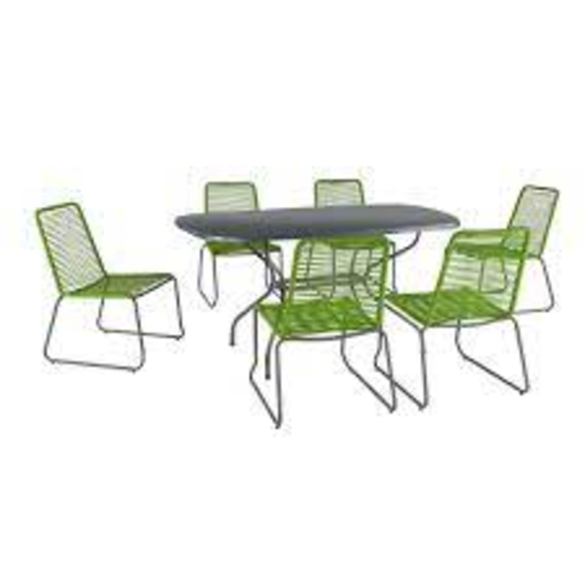 Brand New Kettler Menos Metro 6 Seat Dining Set Green (Parasol not included) RRP £799 Menos dining