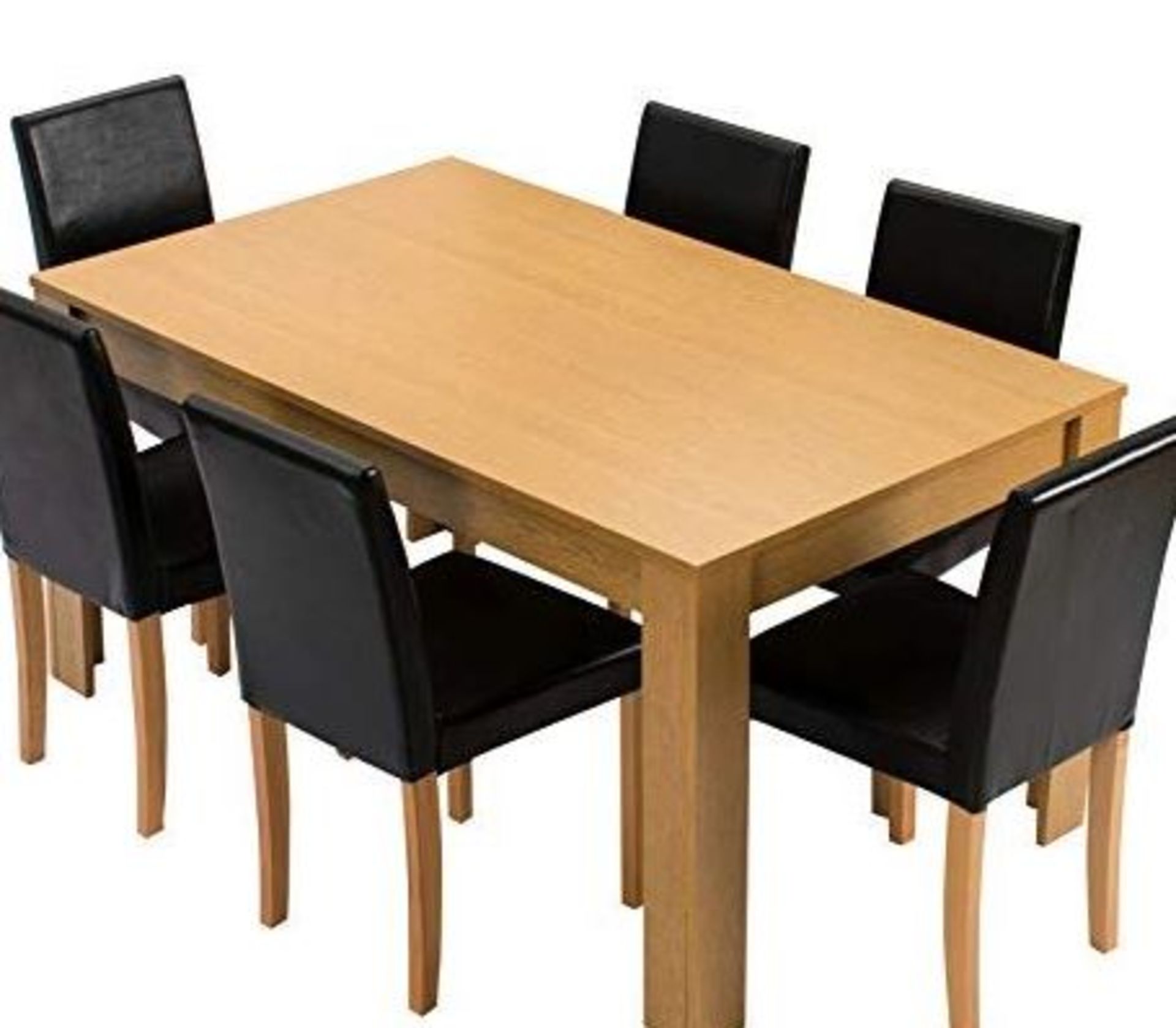 Boxed Luxury 6 Seater Oak Effect Dining Table. - SR5. RRP £329.99. Bring the family together. The