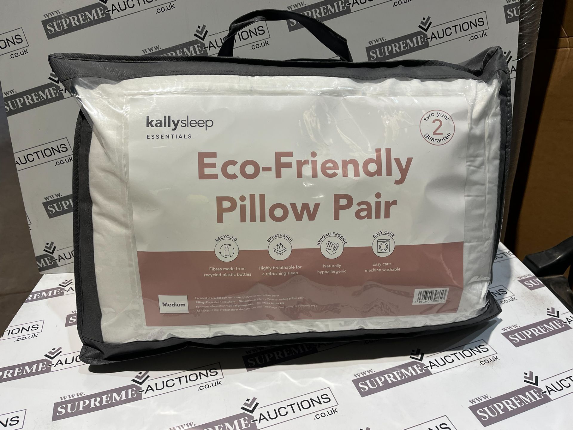 5 X BRAND NEW SETS OF 2 KALLY SLEEP ECO FRIENDLY PILLOWS R10-10