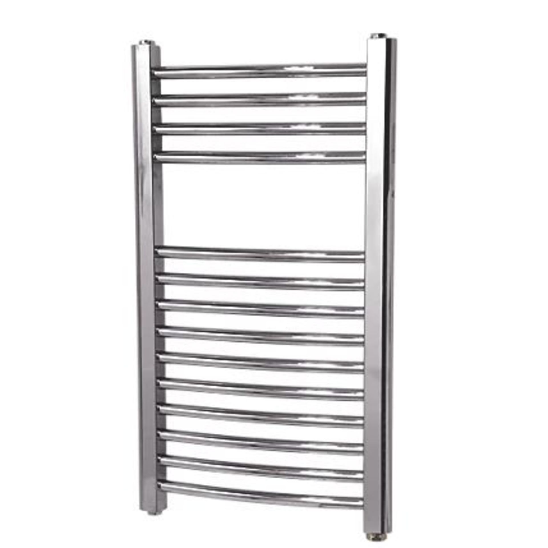 FLOMASTA CURVED ELECTRIC TOWEL RADIATOR 700MM X 400MM CHROME 512BTU. - BI. (EX96)