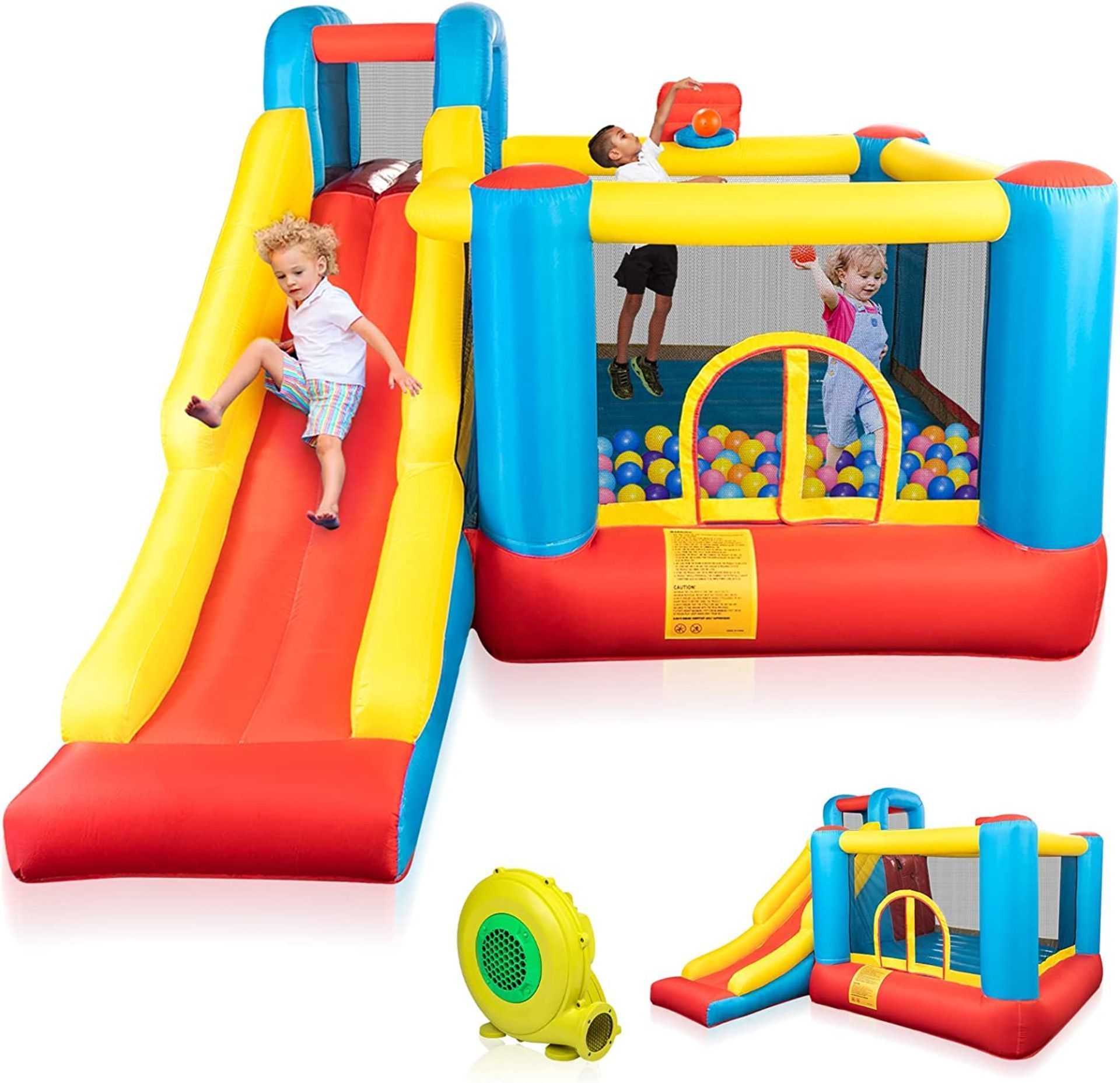 Brand New JOYMOR Bounce House Little Kids Inflatable Bouncing Castle Play Center w/ Air Blower Pump,