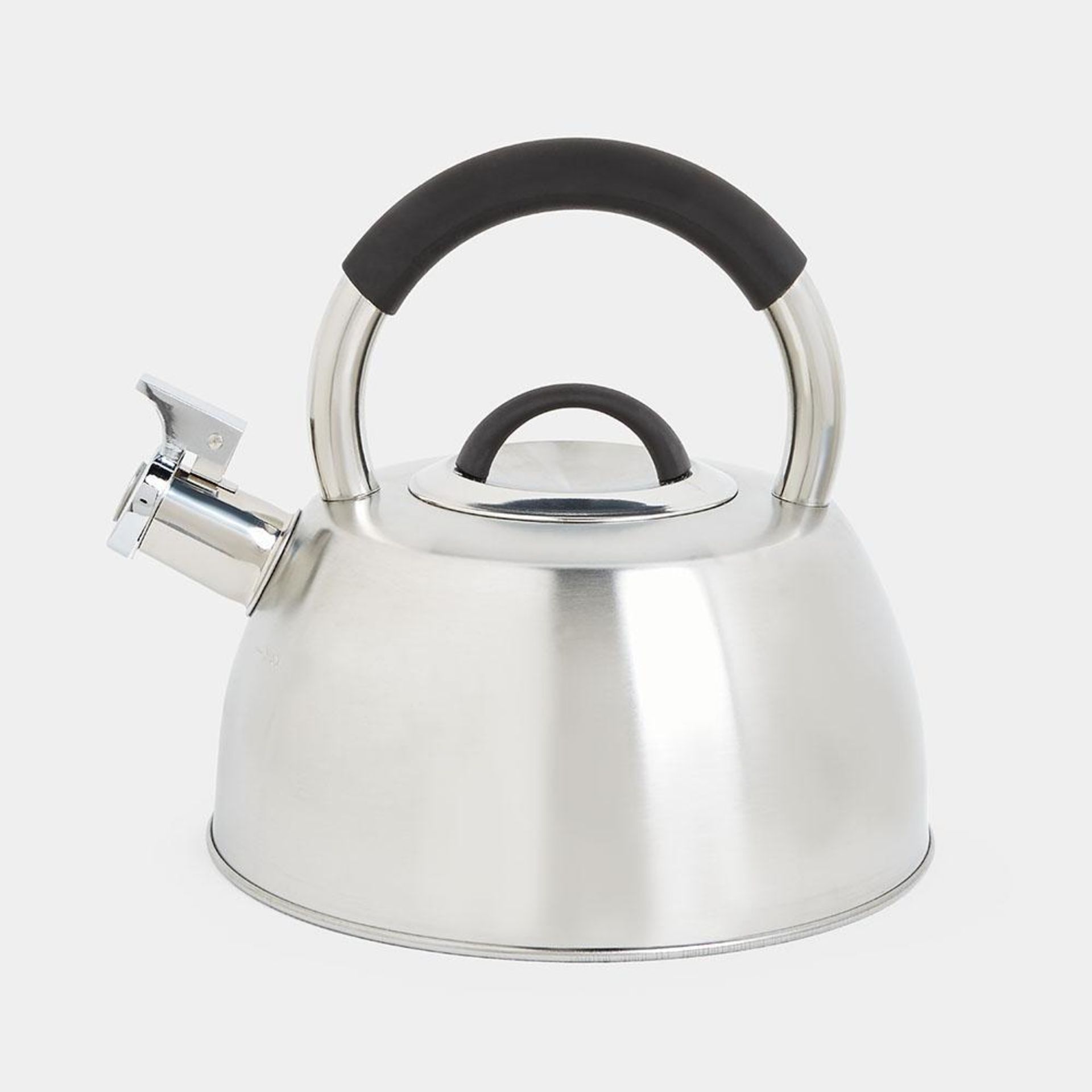 Silver Stainless Steel Whistling Stove Top Kettle - 2.5L - PW. Silver Stainless Steel Whistling