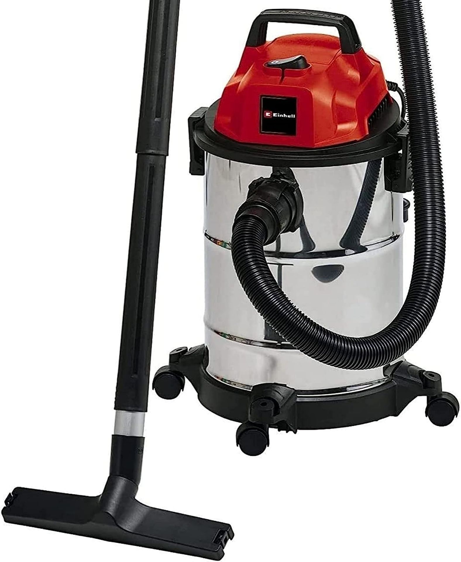 Einhell 2342167 TC-VC 1820 S Wet And Dry Vacuum Cleaner | 1250W, 20L Stainless Steel Tank | Wet-