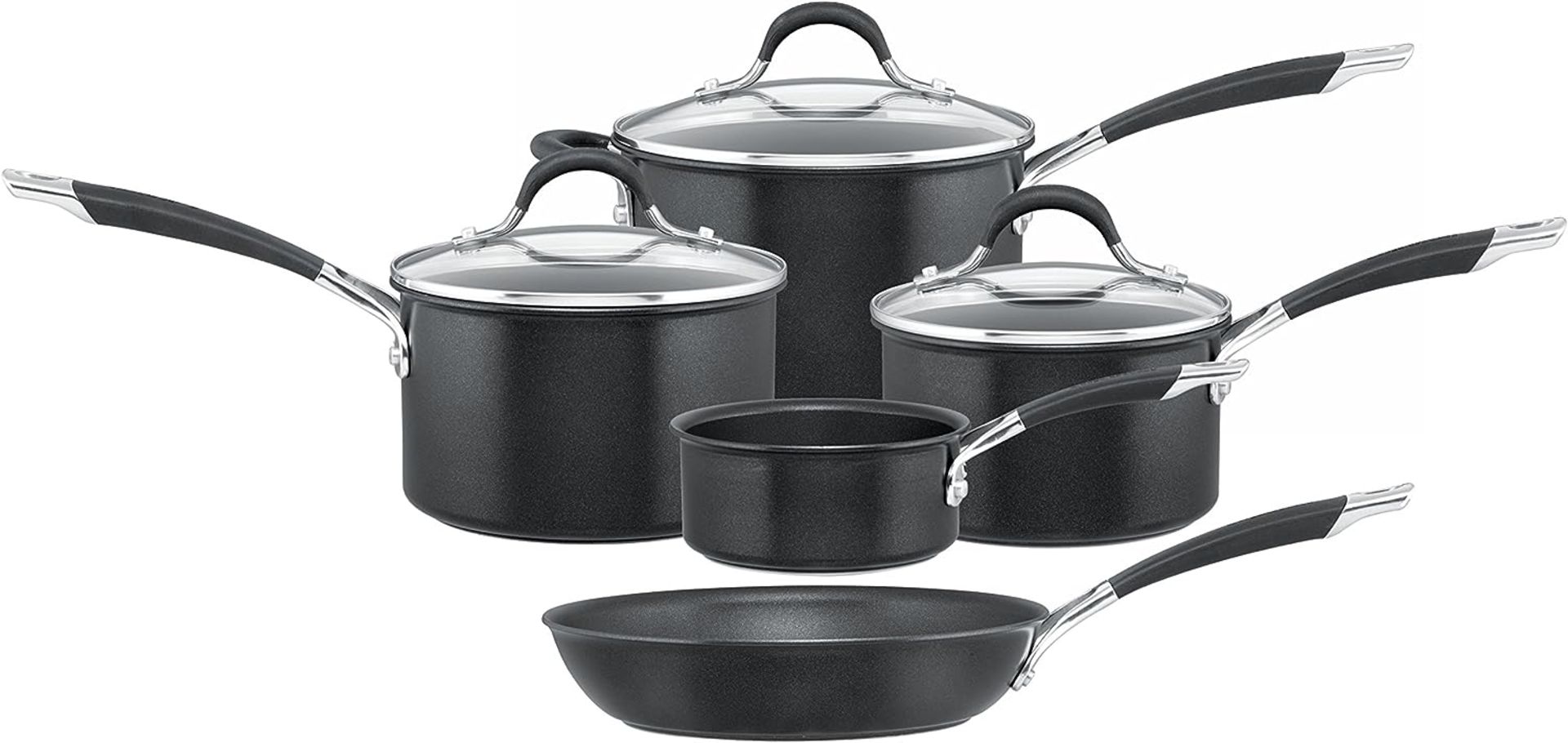 Circulon Momentum Non Stick Pots and Pans Set of 5 - Suitable as Induction Hob Pan Set with