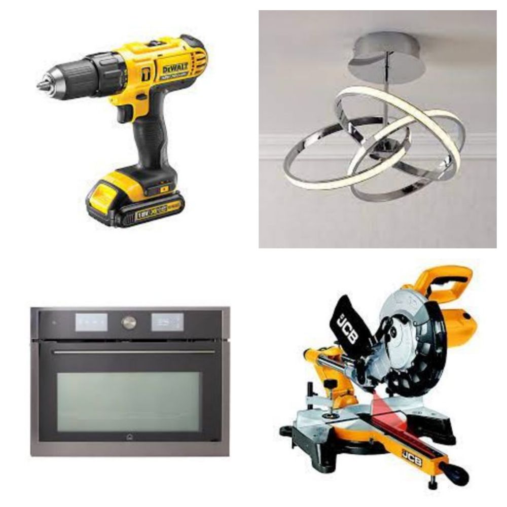 Karcher Pressure Washers, Dewalt Power Tools, Bosch Lawnmowers, Vacuums, Ovens, Extensions, Mitre Saws, Trimmers, Smart Locks, Lay-Z Spas & more