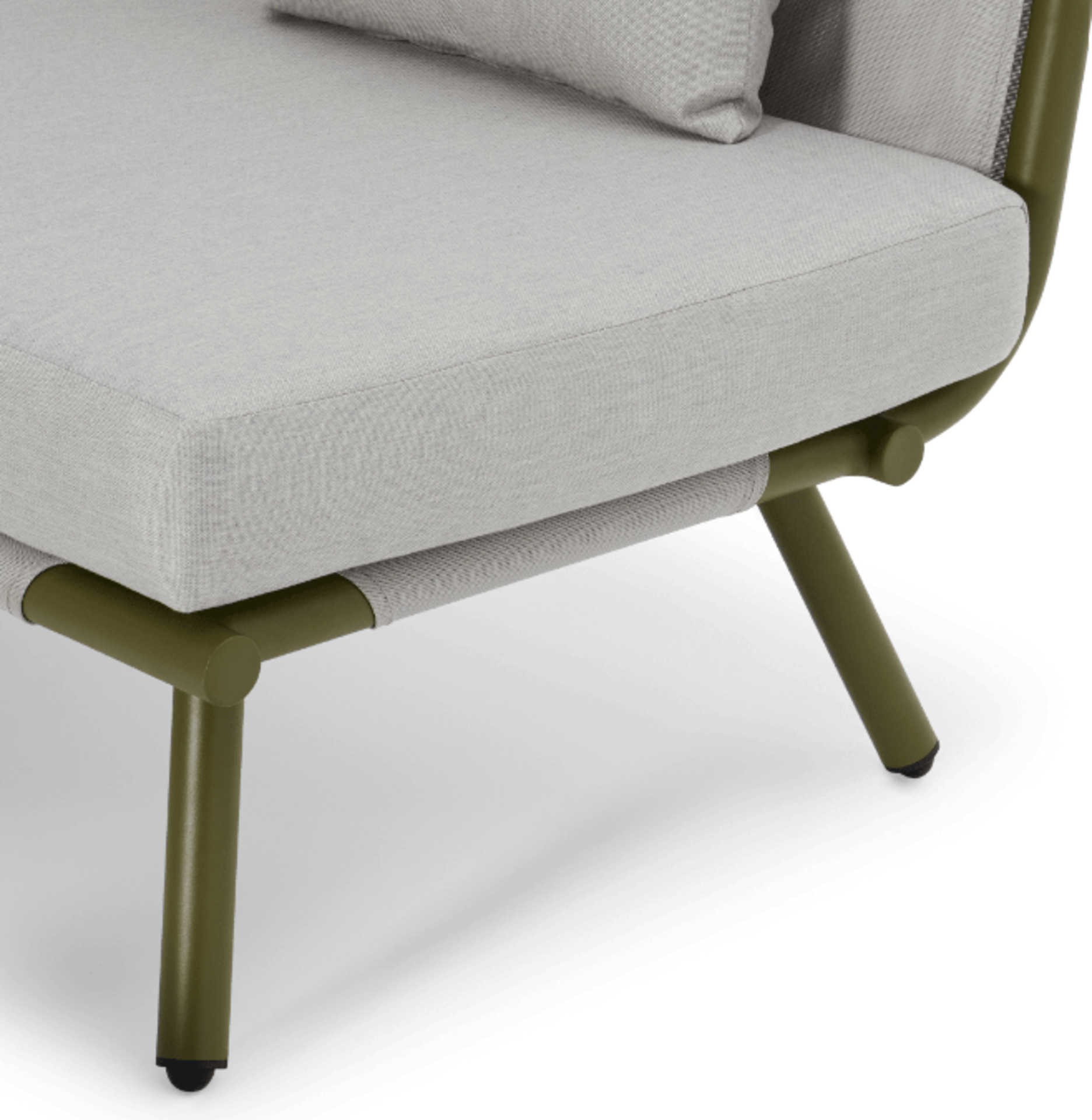 Brand New & Boxed Made.Com Amaris Garden Corner Sofa Set ( Olive ) Aluminium Frame + Textliene - Image 8 of 8