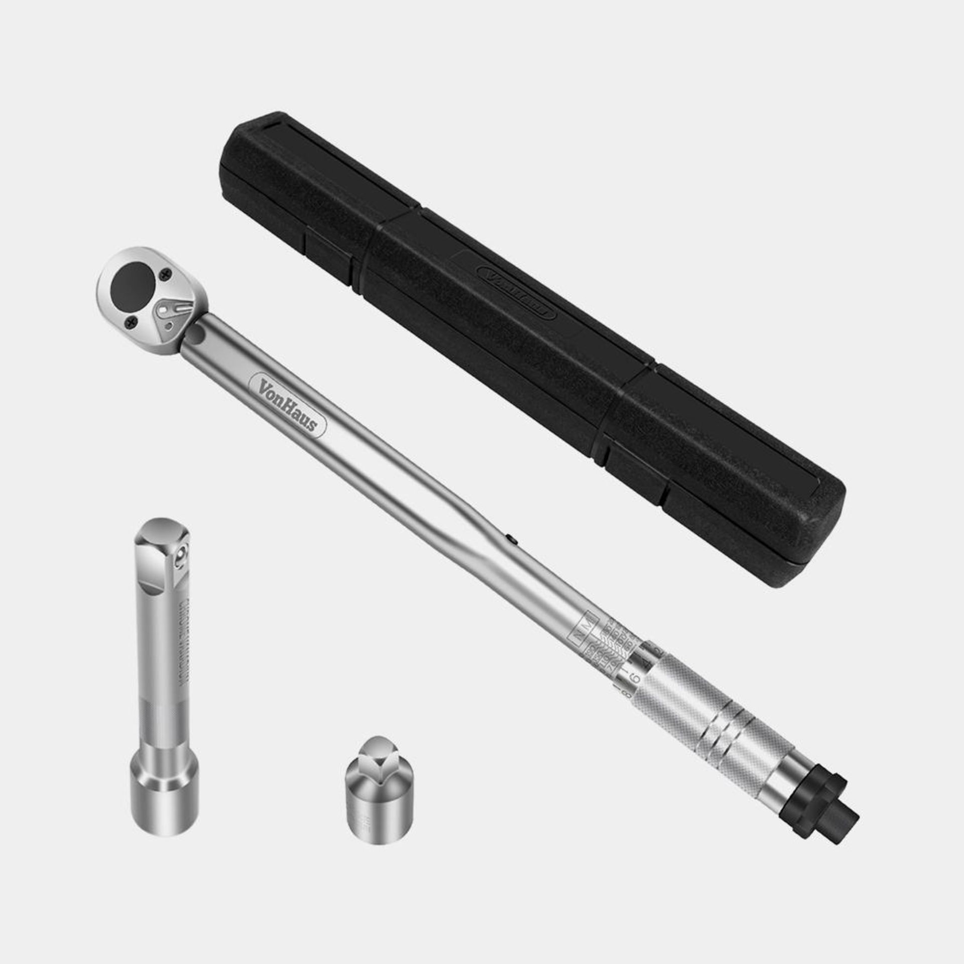 1/2'' Torque Wrench with Reducer Extension BarLuxury 1/2'' Torque Wrench with 3/8'' Reducer and