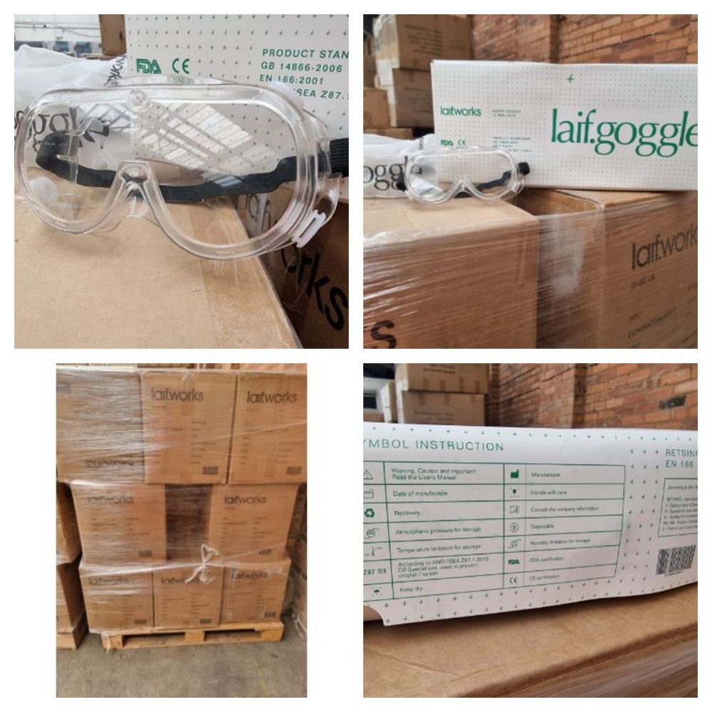 Truck Load & Pallet Lots of Brand New & Packaged Work Goggles - Delivery Available!