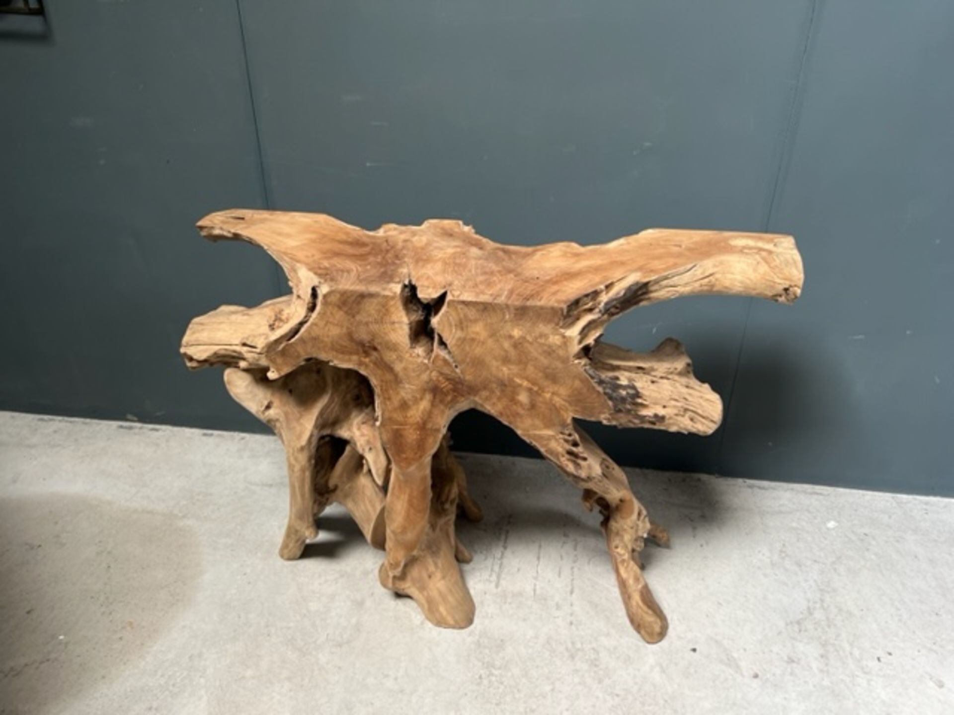 1.2M LONG HEAVY DRIFTWOOD CONSOLE TABLE (EACH TABLE IS UNIQUE SO MAY DIFFER FROM IMAGE)