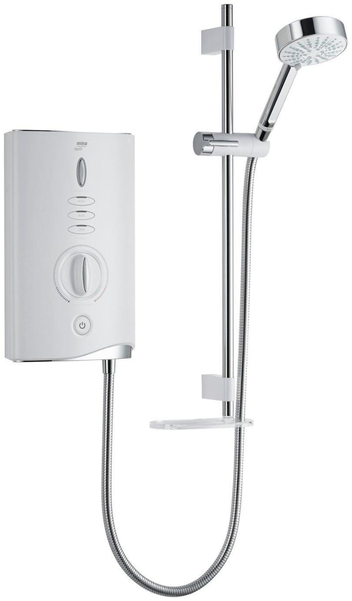 Mira Sport Max 9.0 KW Electric Shower White and Chrome with Airboost 1.1746.007 - SR4. Mira Sport is