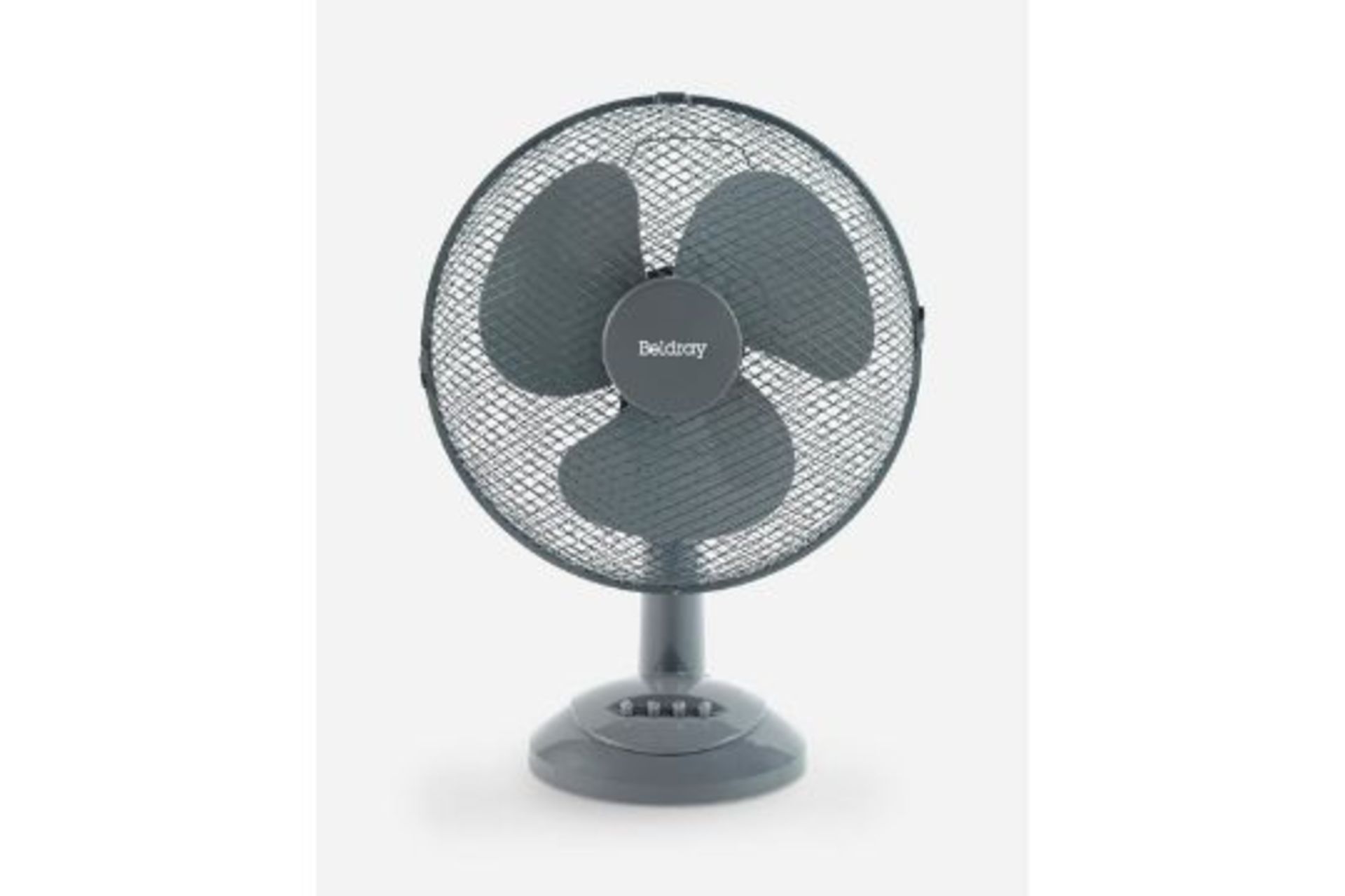 Beldray Grey 12 Inch Oscillating Desk Fan. - SR4