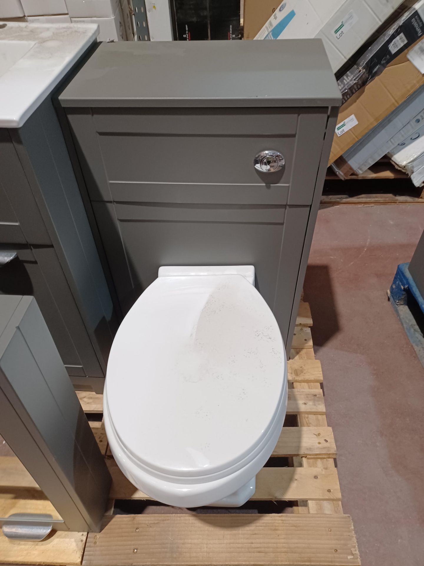 Complete Bathroom Combination Suite Dark Grey Oak. - BI. RRP £599.99. - Image 4 of 4