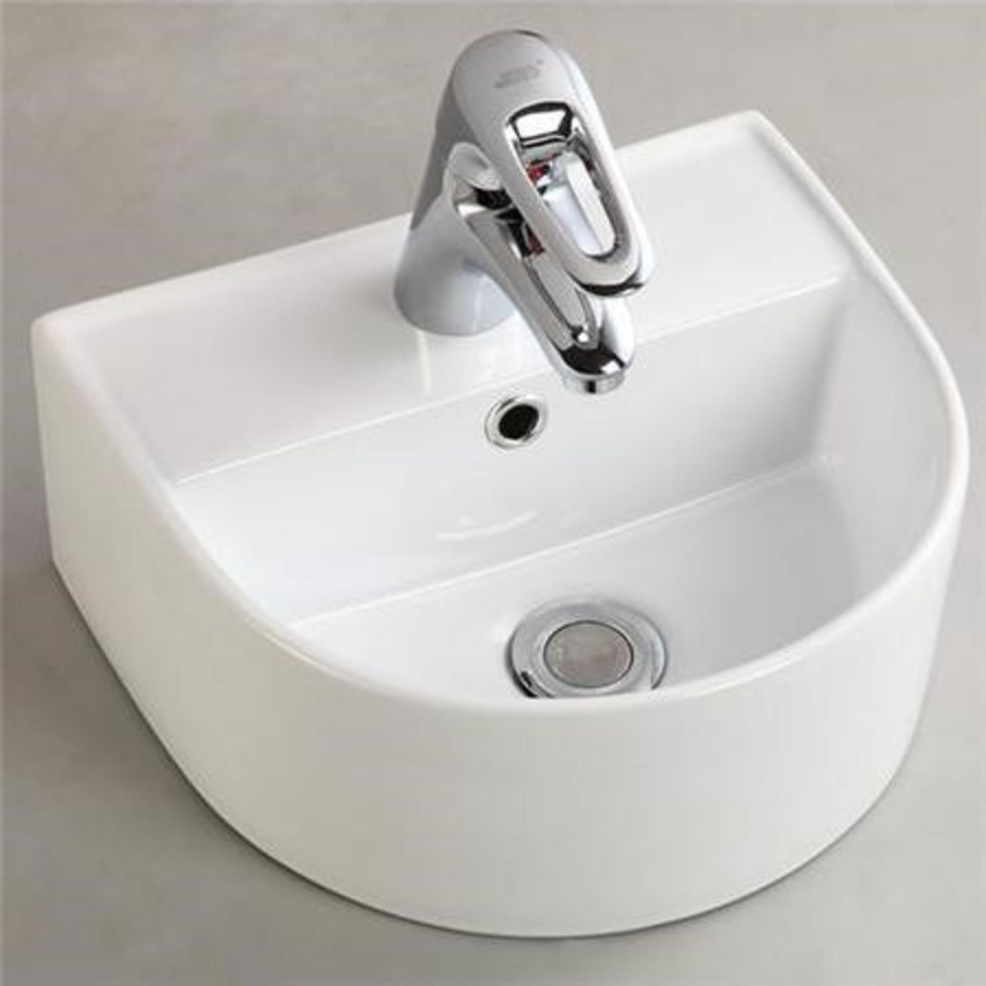Arco Cloakroom Basin with Tap. - R12/13. RRP £155.99. The Arco basin can be used as a countertop