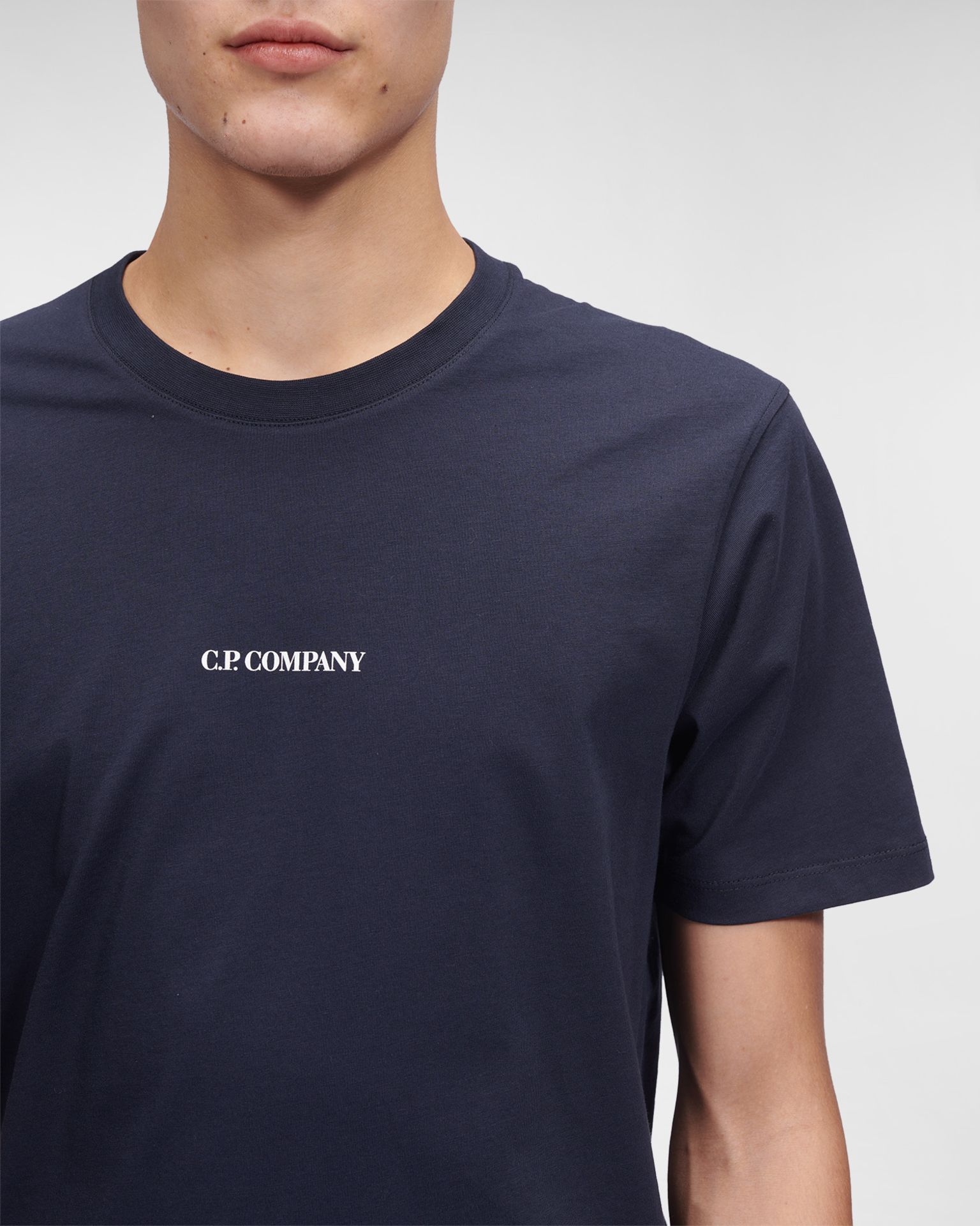 BRAND NEW C.P. COMPANY Logo Short Sleeve T-Shirt - Navy. SIZE XL. RRP £95. (OFC)