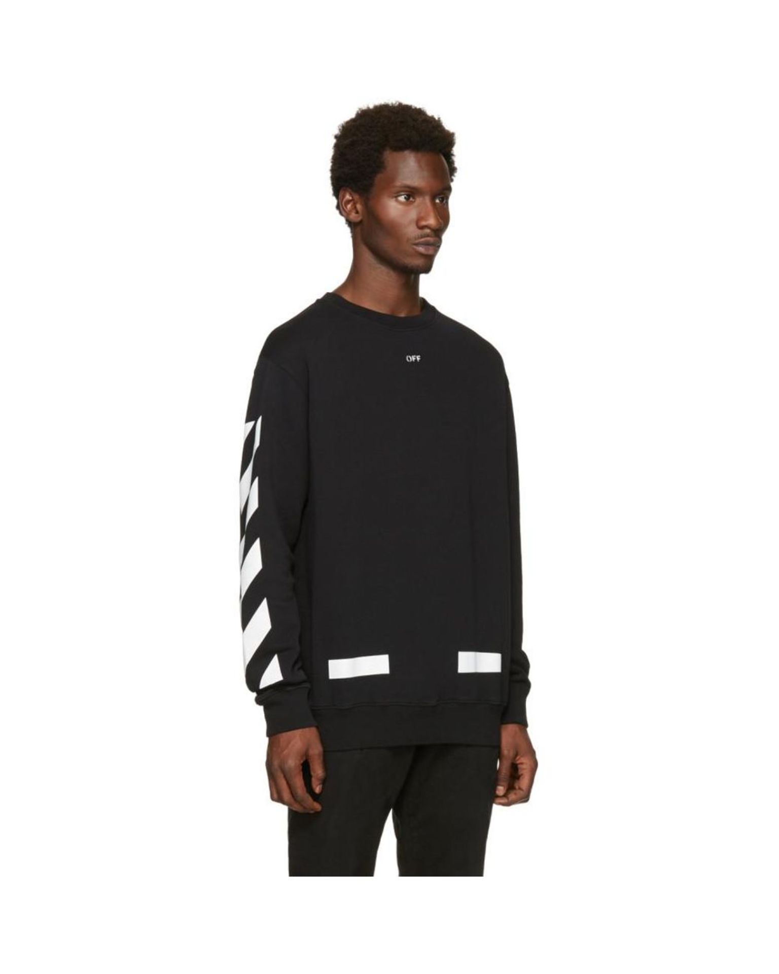 BRAND NEW OFF-WHITE Diagonal Arrow Sweatshirt. BLACK. SIZE SMALL. RRP £355. (OFC)