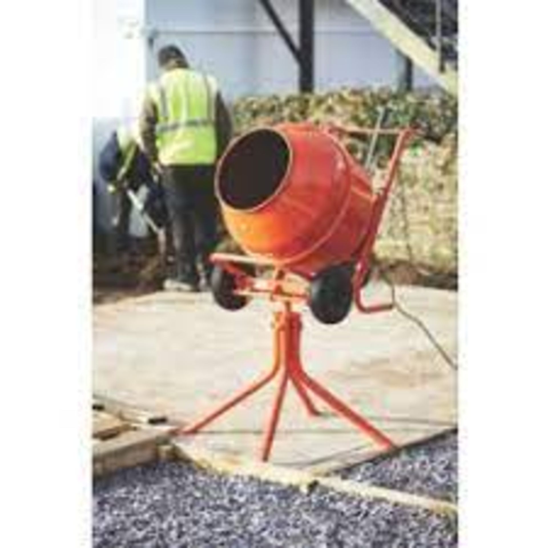 134LTR CONCRETE MIXER 230V. Upright mixer for small to medium building projects. Light and - Image 3 of 3