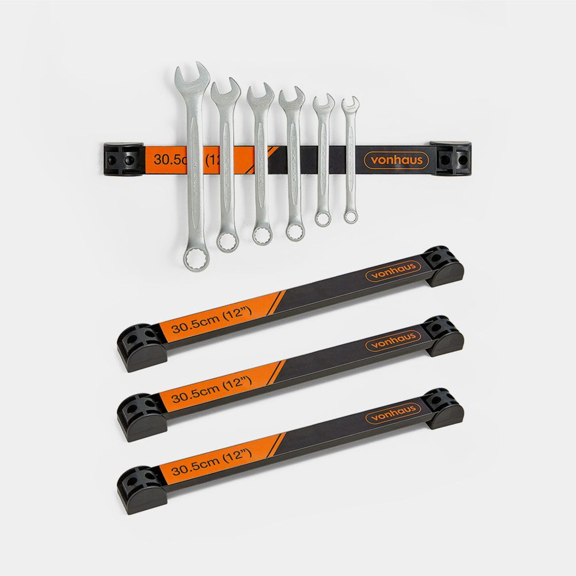 30cm Magnetic Tool Holders. - S2. Get your tools organised with our 12” Pack of 4 Magnetic Tool