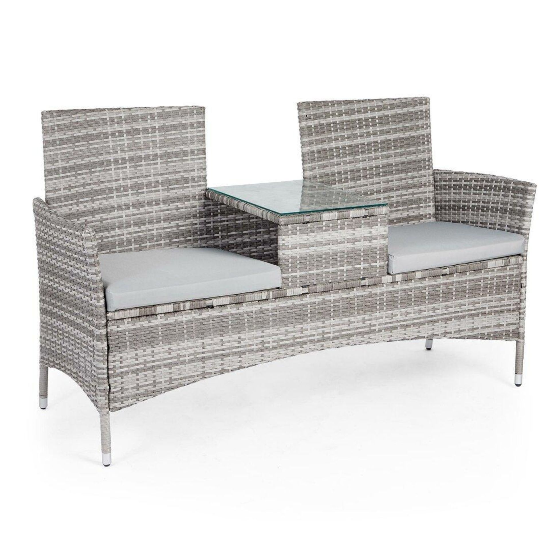 Grey Rattan Garden Loveseat - BW. Rattan LoveseatIf you love the sunshine, and you love good company