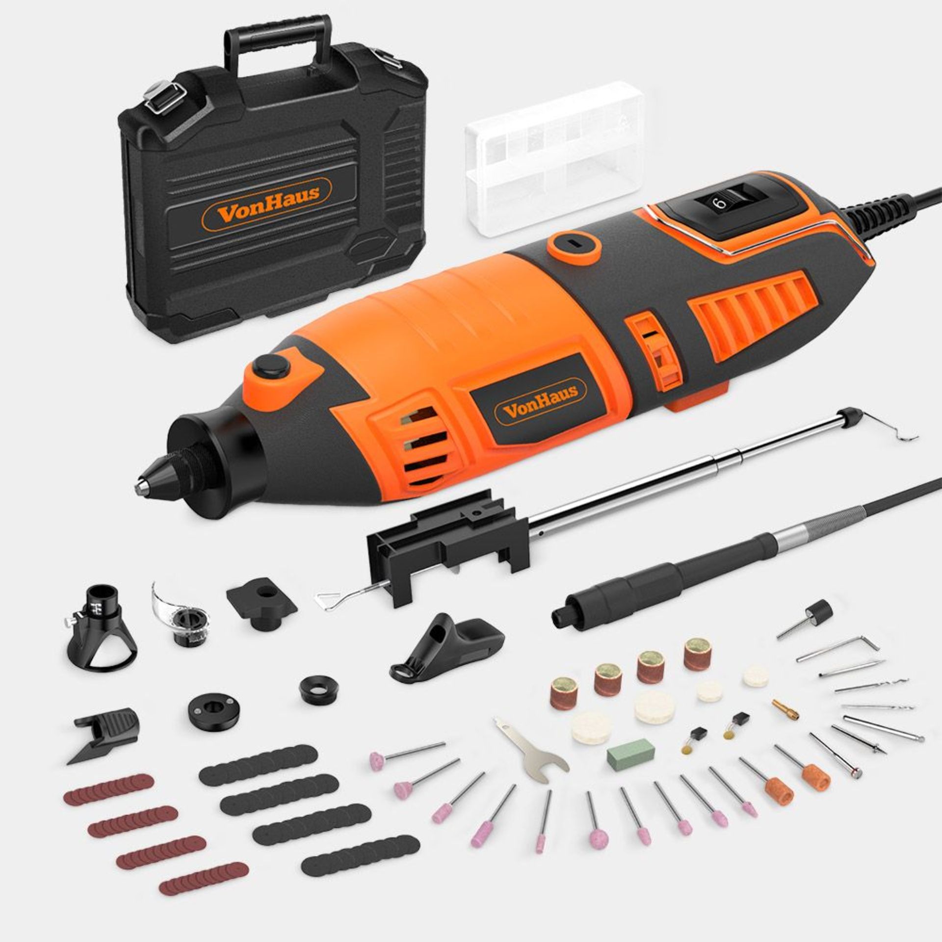 184pc Rotary Multitool Set. - S2. A highly versatile tool, it allows you to carry out precise