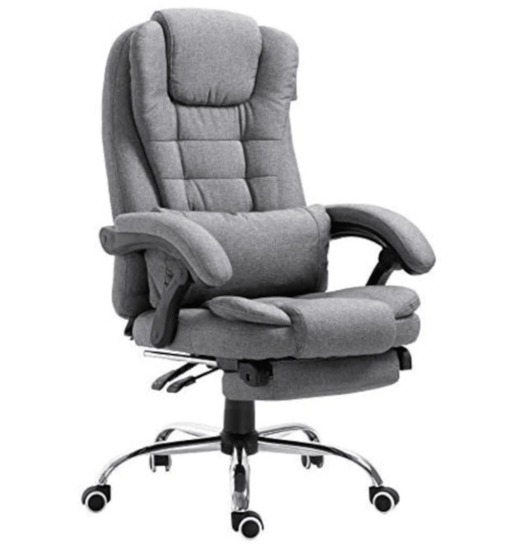 Executive Reclining Computer Desk Chair with Footrest (SR6).Luxury reclining office chair with extra