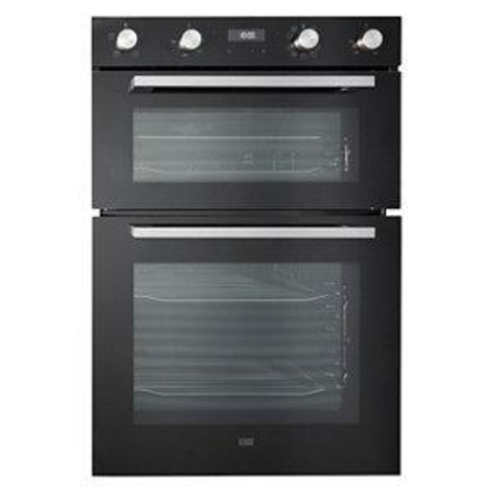 Cooke & Lewis Cleldo105 Built-in Double Oven - Mirrored Black - SR5. Enjoy more room to cook with