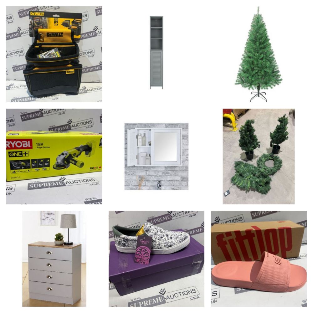 TRADE LIQUIDATION BRANDED CLOTHING, BRAND NEW POWER TOOLS, FRYERS, VACUUMS, KITCHENWARE, HOMEWARES, CHRISTMAS GOODS, GIFTS, DIY AND MORE