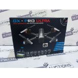 BRAND NEW GX-PRO ULTRA NEXT GENERATION HD PRO FOLDING DRONE RRP £289 HD PRO CAMERA, 90 DEGREE