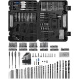 Trade Lot 16 x NEW BOXED WESCO Drill Bit Set, 199Pcs Combination Drill Bit Sets Includes HSS Twist