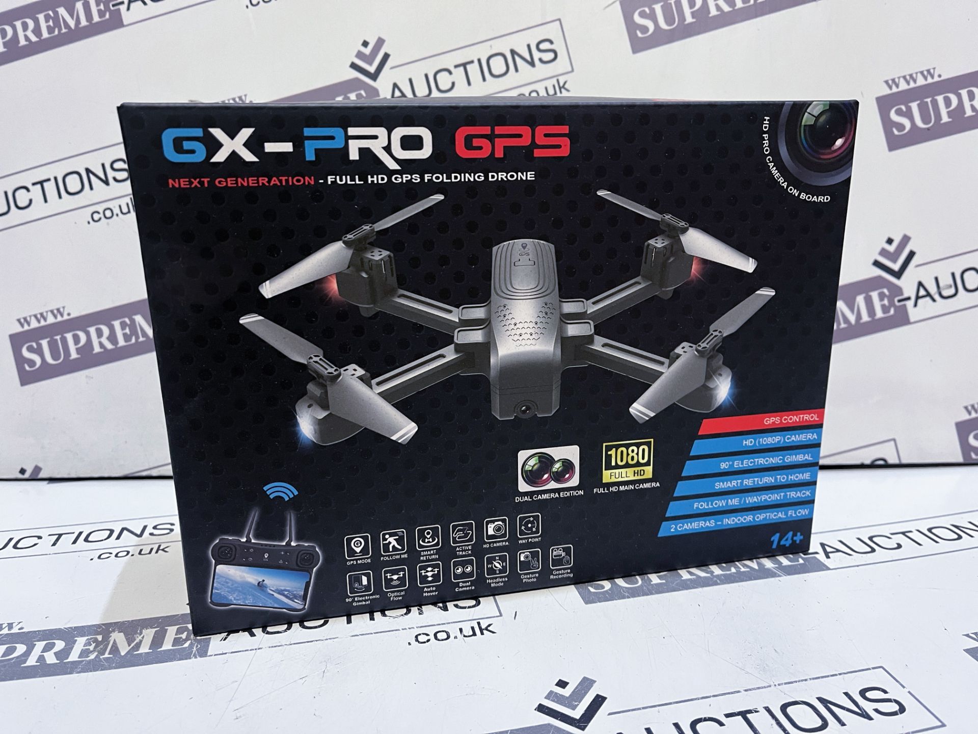 BRAND NEW GX-PRO GPS NEXT GENERATION FULL HD GPS FOLDING DRONE RRP £249 GPS CONTROL, HD 1080P