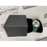 BRAND NEW DELOREAN 45MM Mens Crossover Automatic Watch. GREEN. RRP £145. (OFC0005). Black bezel,