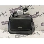 BRAN DNEW OSPREY BLACK THE MEAVE LEATHER CROSSBODY BAG RRP £125 S1-6