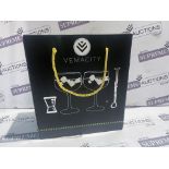 6 X BRAND NEW VEMACITY LOVE GIN GIFT SETS INCLUDING 2 HANDMADE GIN GLASSES SILVER COCKTAIL SPOON AND