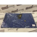 (NO VAT) 8 X BRAND NEW LYLE AND SCOTT BLUE OVERSIZED T SHIRTS SIZE 9-10Y R2-1