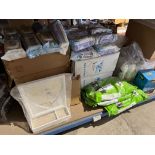 LARGE MIXED LOT INCLUDING GROUT, DISPENSERS, DRY DIAMOND CORE BIT SET, MIRRORS ETC S1-32