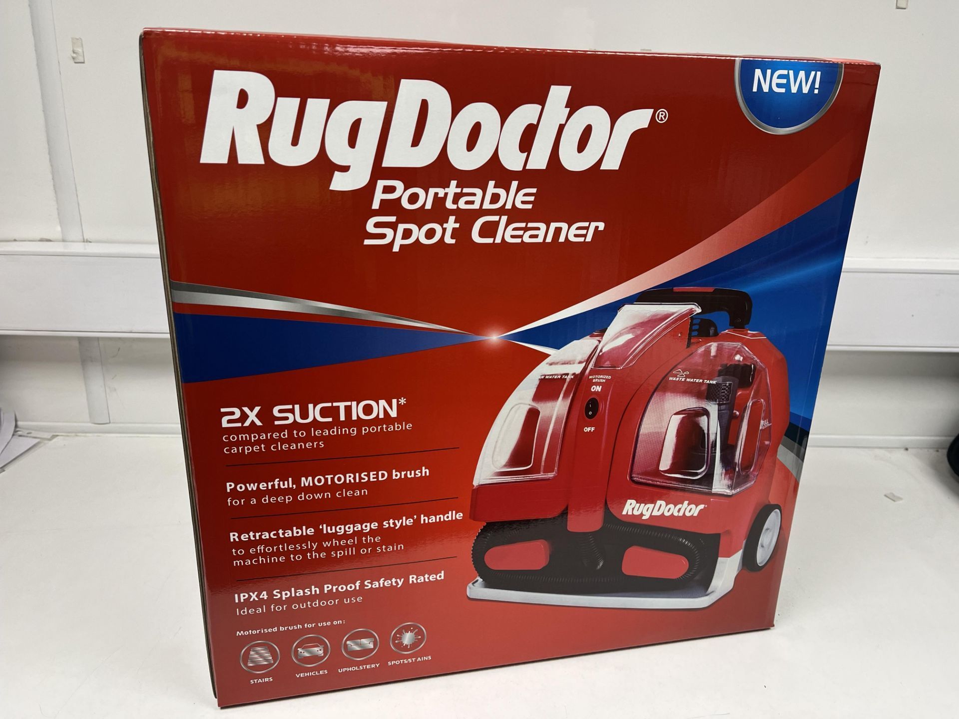 Trade Lot 5 X Brand New Rug Doctor 1093407 Pet Portable Spot Carpet Cleaner, Red/White with 4.5l