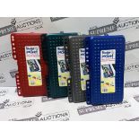 144 X BRAND NEW PLASTIC BINDER POCKET ESSENTIAL STATIONARY ORGANISERS IN VARIOUS COLOURS R17-2