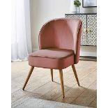 BRAND NEW DUSTY PINK LUXURY AVERY ACCENT CHAIRS RRP £149 R10.5/11.10