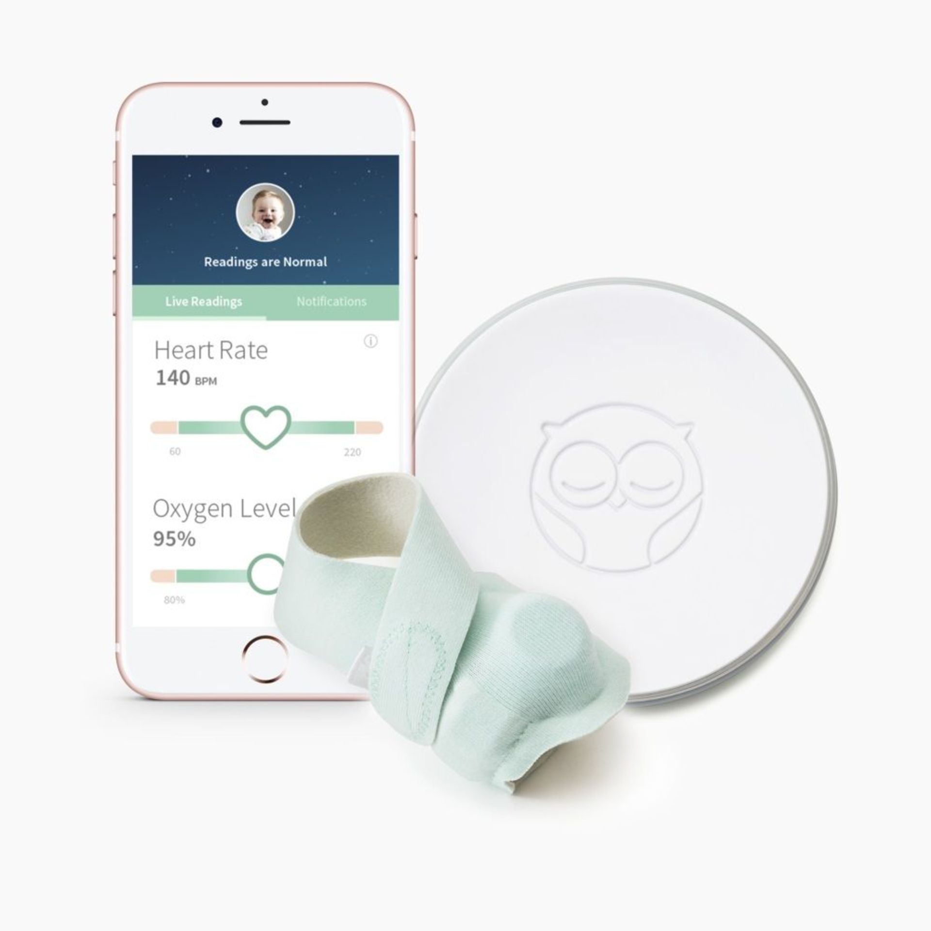 Owlet Smart Sock 2. - OFF. RRP £279.00. The first ever baby monitor to track baby's heart rate and
