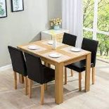 Oak Rectangular Noa 13 Dining Table. - SR3. RRP £199.99. *design may vary*