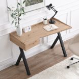 Lytton 1-Drawer Oak Effect Desk with Angled Desk Top. - SR3. RRP £249.99. Our Lytton desk is