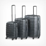 3pc Black Luggage Set - PW. Luxury 3pc ABS Black Luggage SetGive yourself plenty of options for