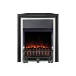 (ex117/14)Focal Point Lycia 2kW Chrome effect Electric Fire. - BI. This electric fire features a
