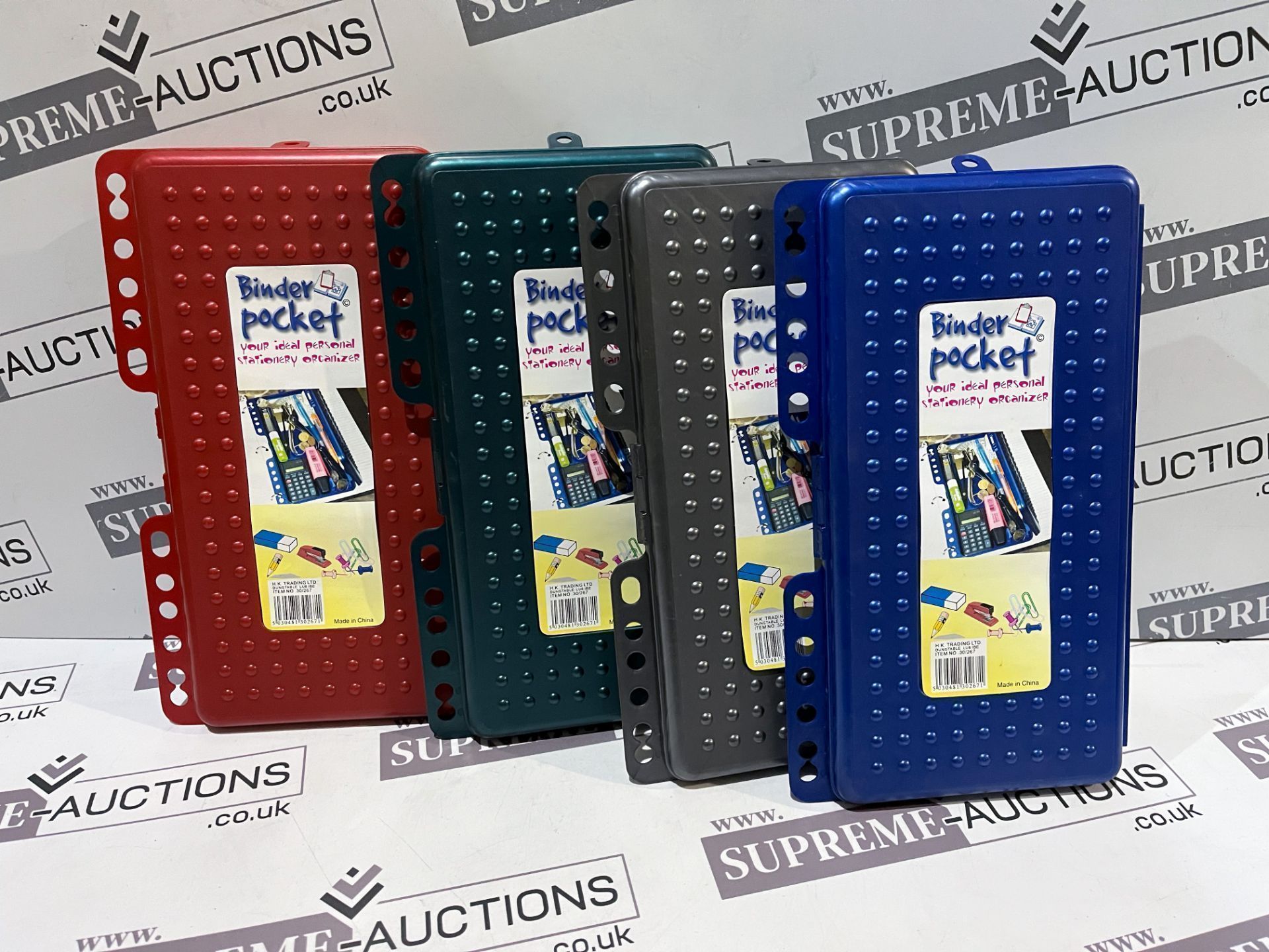 144 X BRAND NEW PLASTIC BINDER POCKET ESSENTIAL STATIONARY ORGANISERS IN VARIOUS COLOURS R17-2