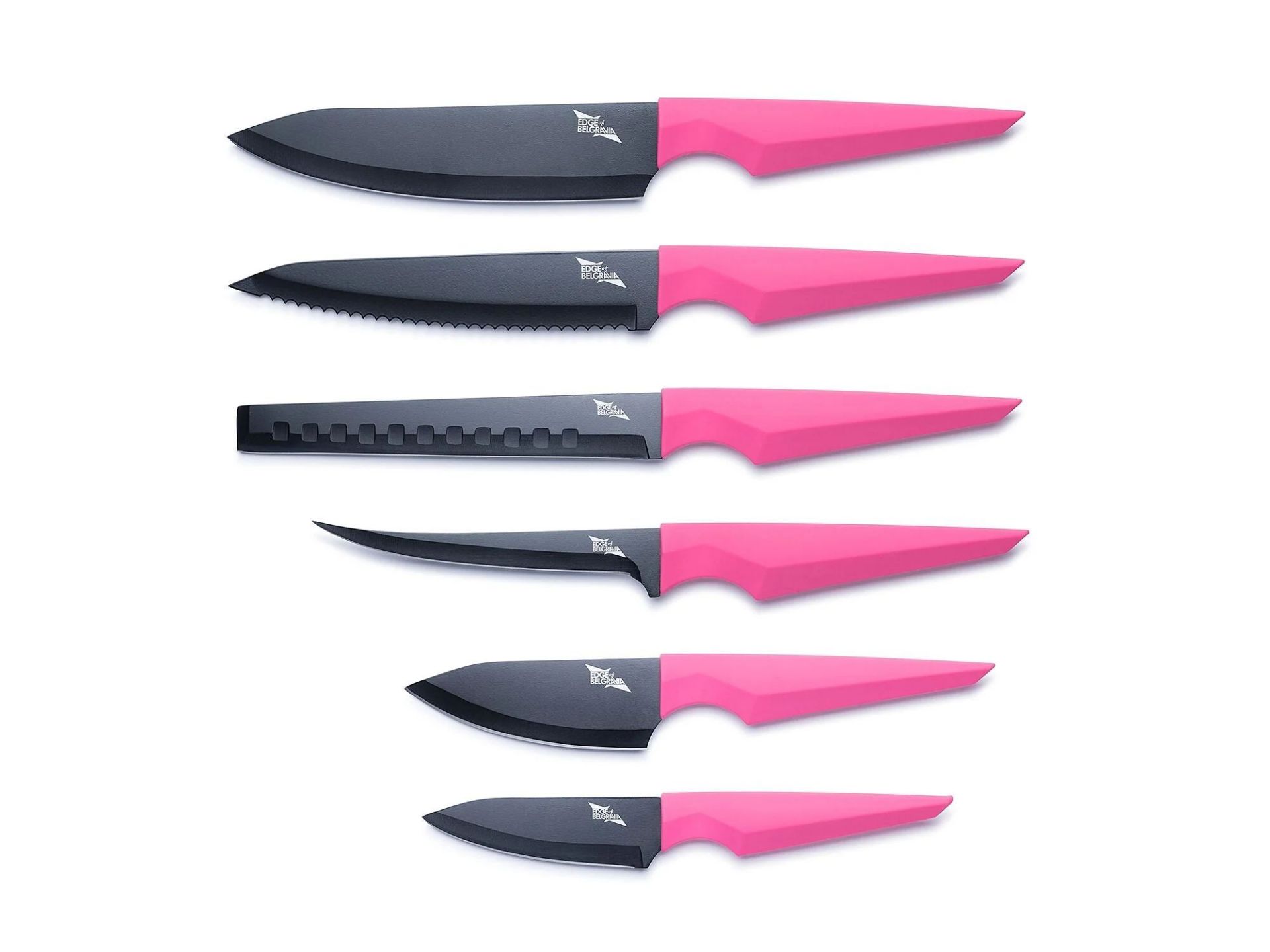 8 X BRAND NEW EDGE OF BELGRAVIA PRECISION MAGNETIC PINK 19CM CHEFS KNIVES RRP £33 EACH S1-36