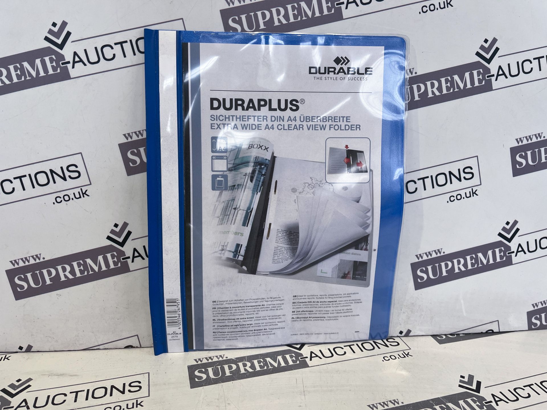 6 X BRAND NEW PACKS OF 25 EUROPLUS DURABLE REPORT FOLDERS EXTRA WIDE BLUE RRP £60 PER PACK S1-3