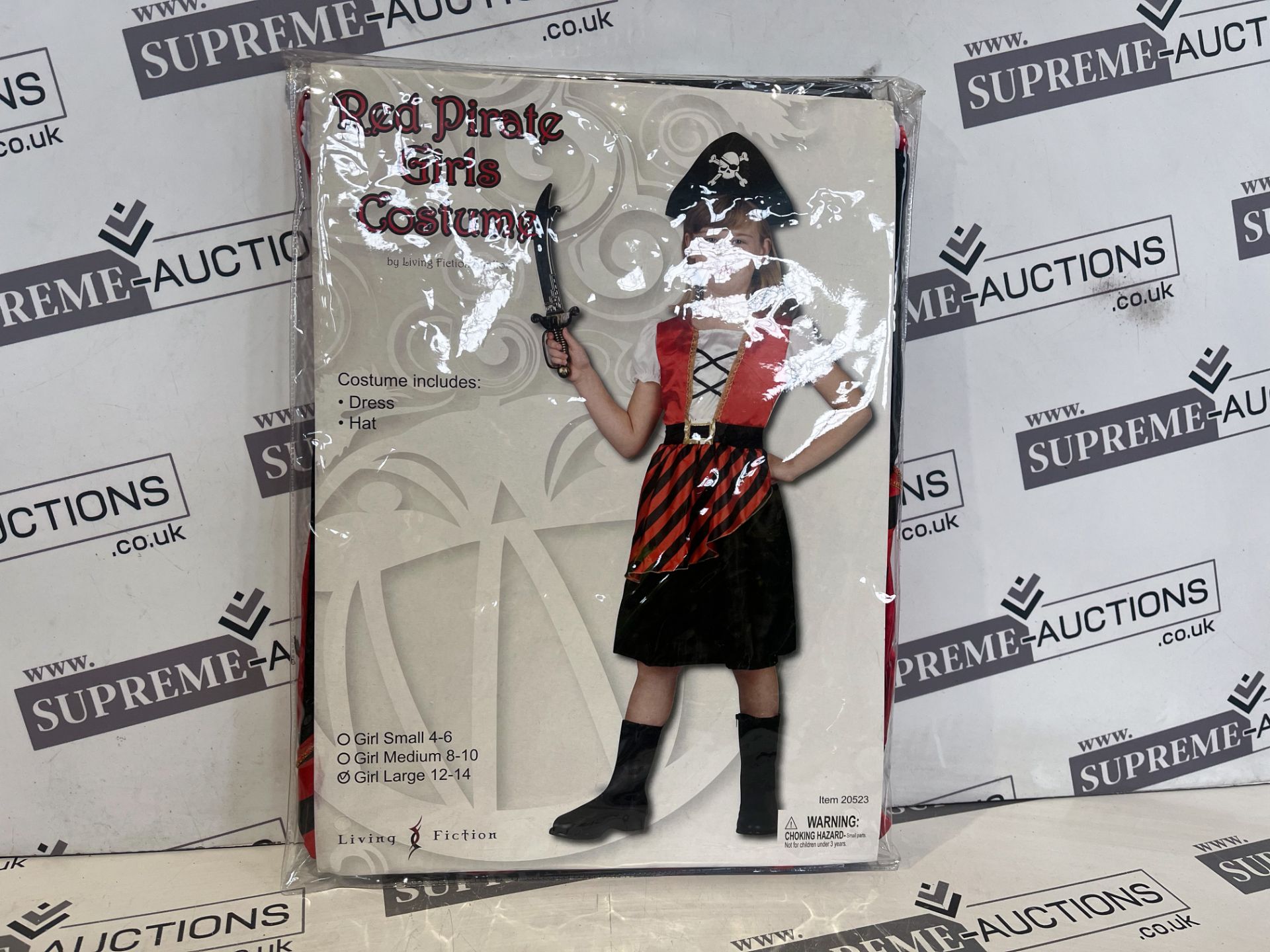 25 X BRAND NEW RED PIRATE GIRLS FANCY DRESS COSTUMES S1-31