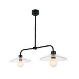 GoodHome Zanbar Black 2 Lamp Pendant Ceiling Light, (Dia)280mmBring a contemporary yet rustic