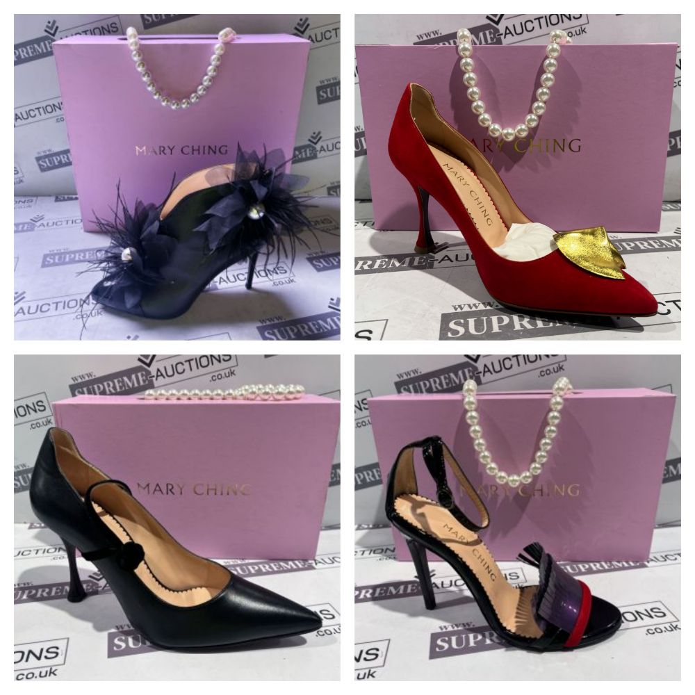 Liquidation of Premium High End Ladies Fashion Shoes From Mary Ching in Various Styles, Sizes, RRP £475 TO £795